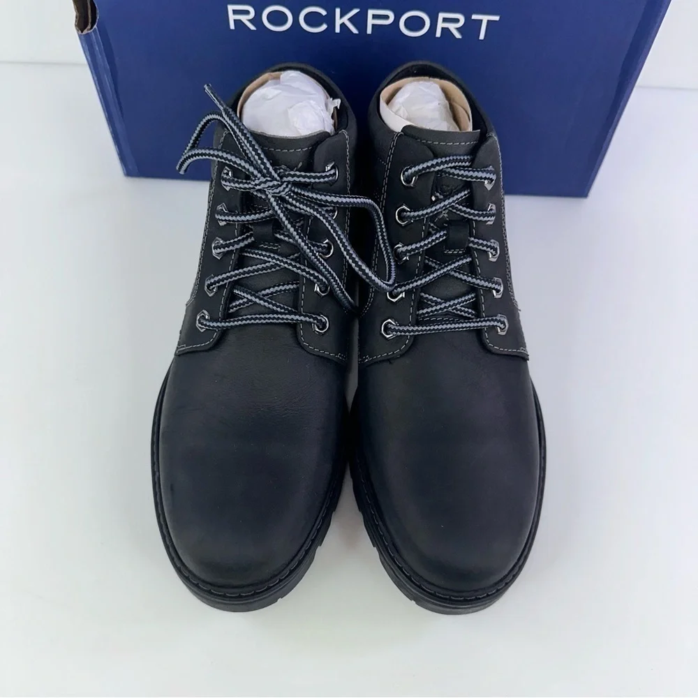 Rockport Men's Weather Or Not Waterproof Black Hiking Boots Shoes Size 7W
